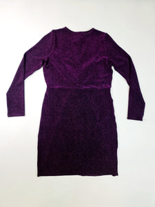 Vestido Corto Formal, Reitmans - (Talla: L/G) Morado