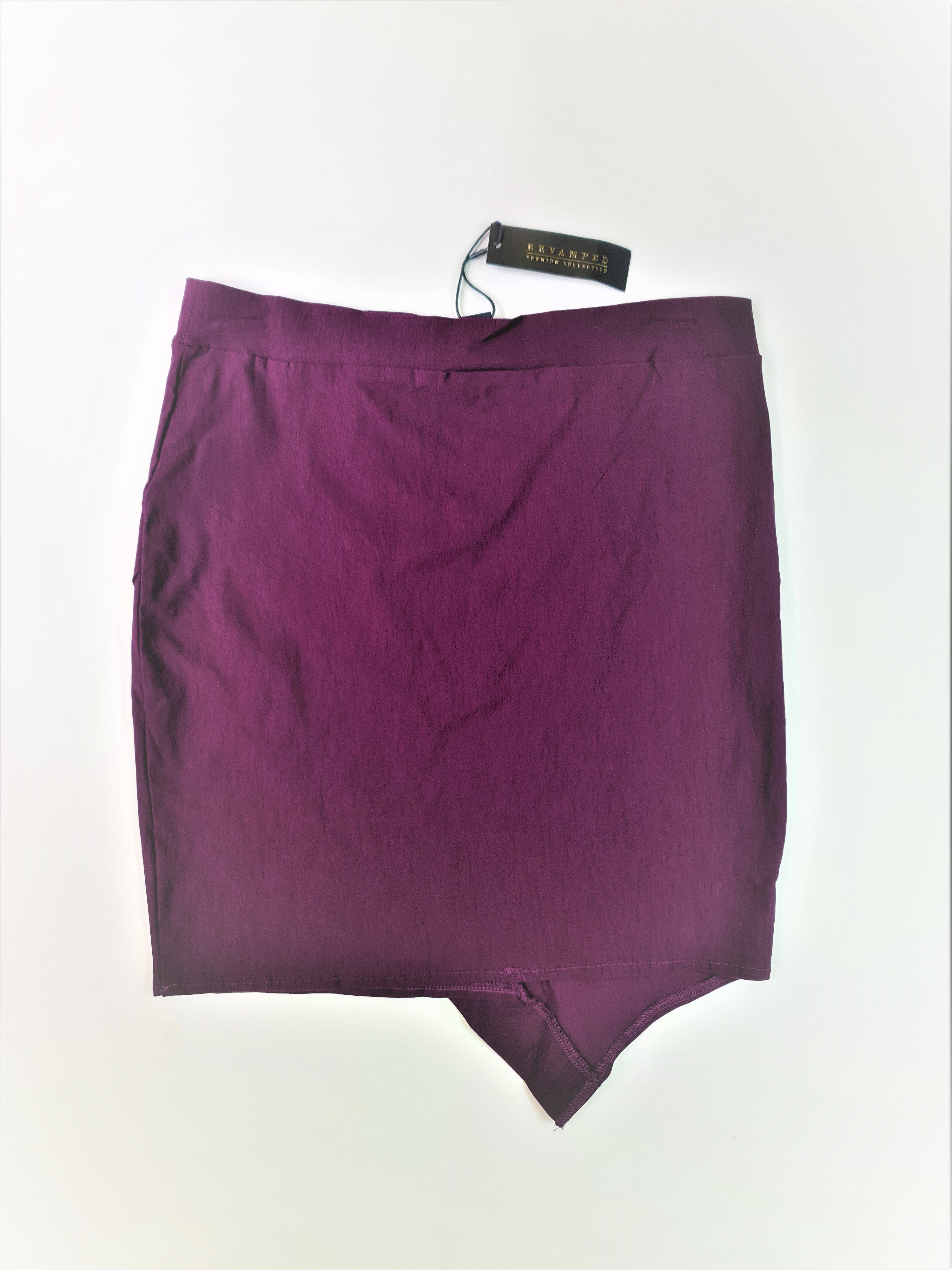 Falda Corta, REVAMPT - Vino (Talla: L/G)