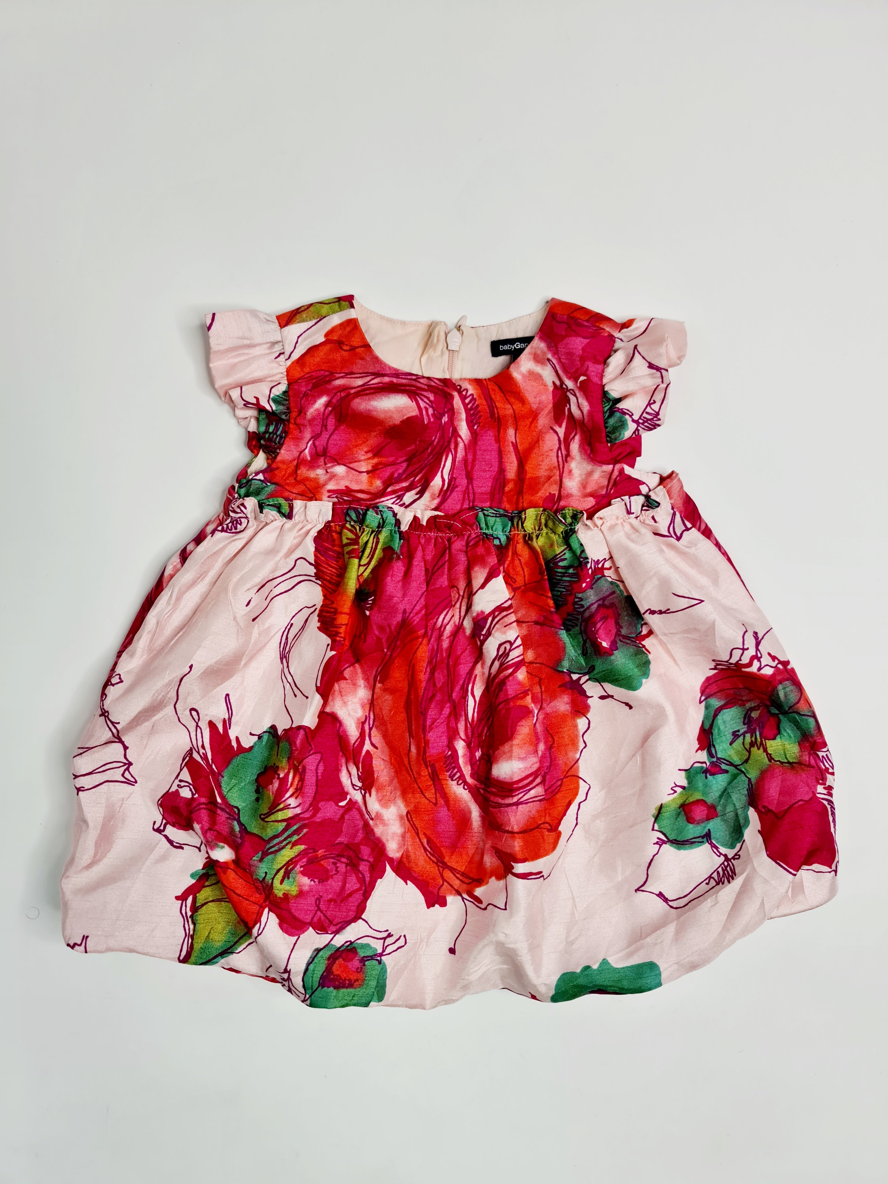 Vestido marca babyGap para bebé 6-12 meses flores