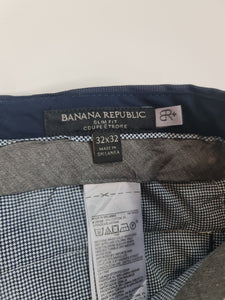 Pantalones de hombre marca Banana Republic - (Talla: 32x32) Azul