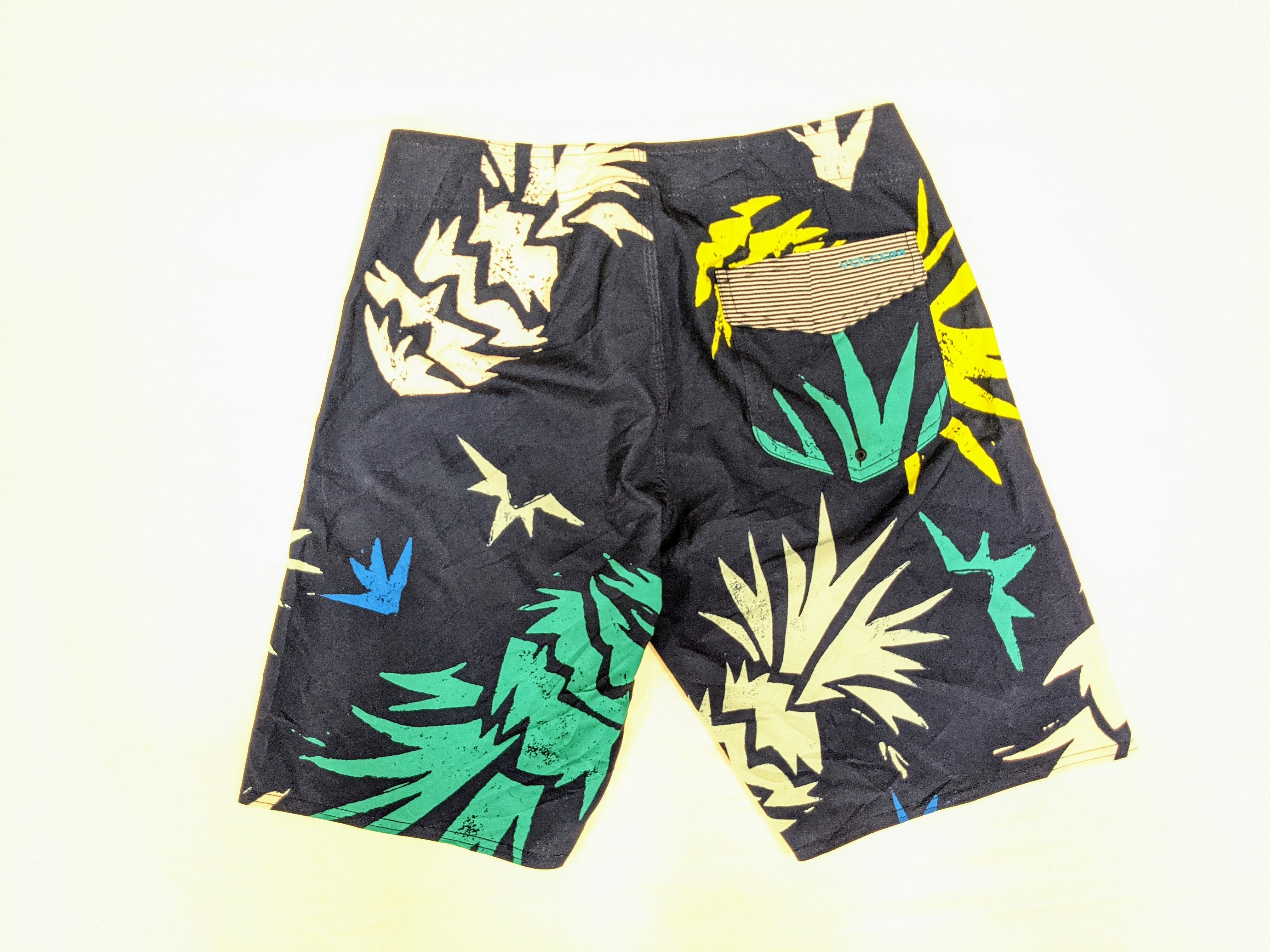 Pantaloneta, Volcom - Negro/Amarillo/Verde/Azul