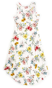 Vestido Corto Informal Magazine - Blanco/Flores